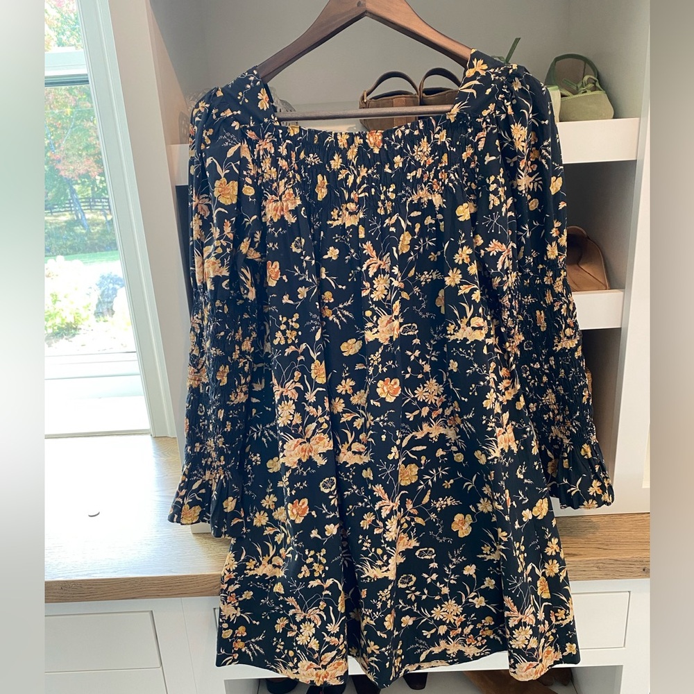 Doen Sabia shirred floral print dress- small - Picture 4 of 7